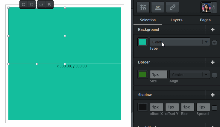 inserting image into square