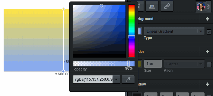 Adding a middle color stop